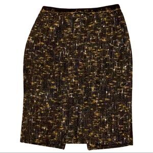 Elie Tahari Tweed Wool Blend Pencil Skirt